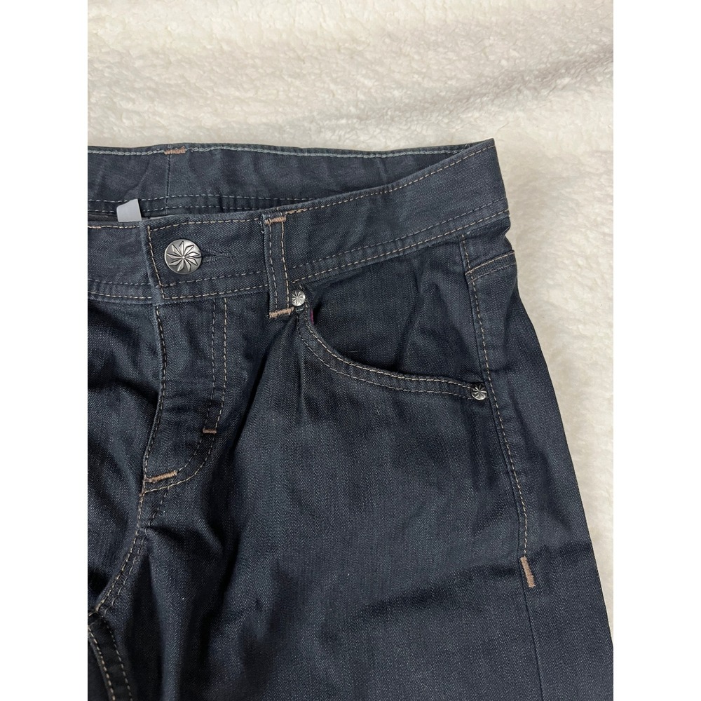 Athleta Black Denim Jeans Womens Size 6 Straight Leg‎ Made in India